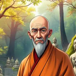 The Monk of the Buddha Statues