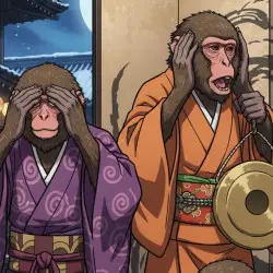 Folding Screen Monkeys