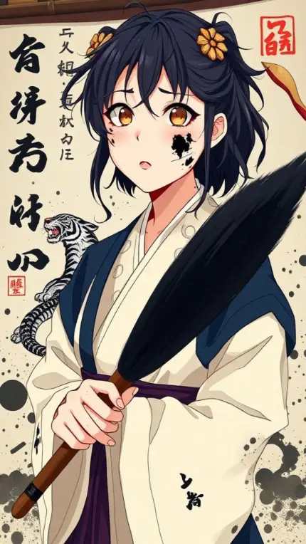 Ha-eun the Ink-Wrestler