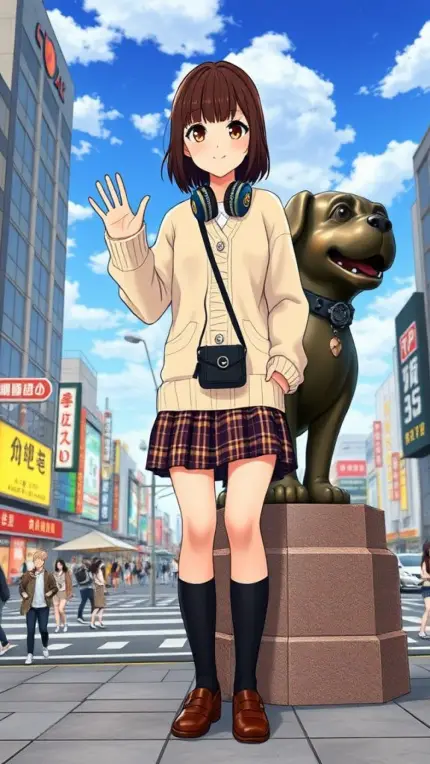 The Buchiko Statue Fan