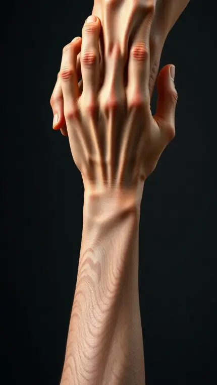 Arm with absurdly muscular leg