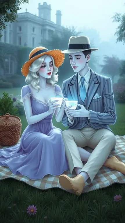 The Ghostly Picnic Couple