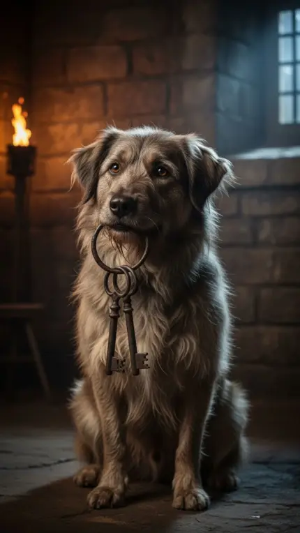Dog with Keys