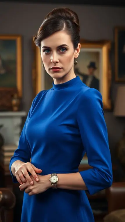 The Woman in the Blue Dress