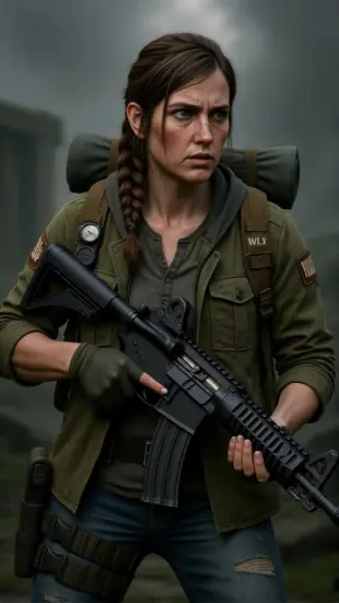 AI Video: **Video Motion Prompt:**

Abby scans, head slightly tilts left then right,...