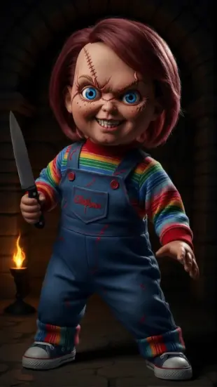 AI Video: mysterious gaze, shadows moving, enigmatic smile