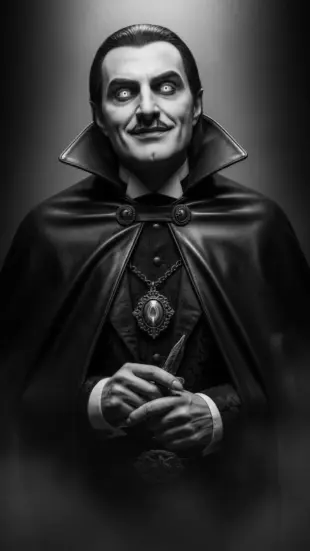 AI Video: mysterious gaze, shadows moving, enigmatic smile