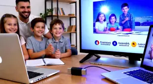 AI Video: Create a professional promotional video for a children educational USB flash...