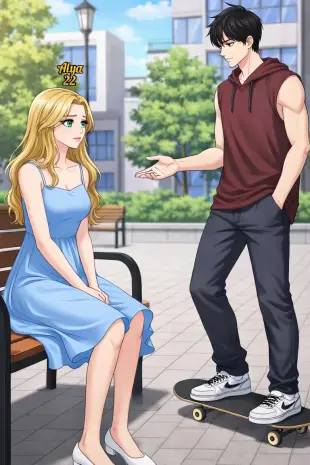 AI Video: Animate only the female character’s lips in this image. Keep her face, eyes,...