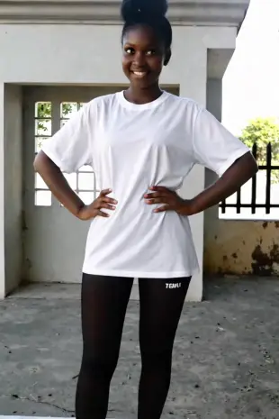 AI Video: She wears a pleated mini skirt