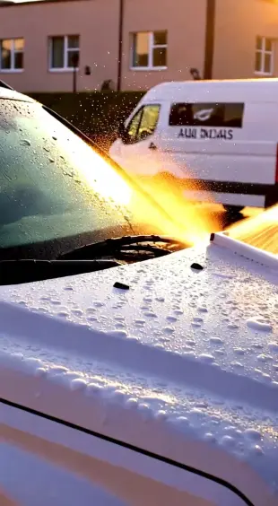 AI Video: Hello everyone happy Ramadan my we are Rapid Refresh car wash 
mobile car...