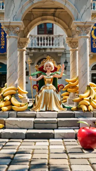 AI Video: Ek rangeen  bnana ki duniya jha bnana hi bnana h or vha ek bnana ki queen h...