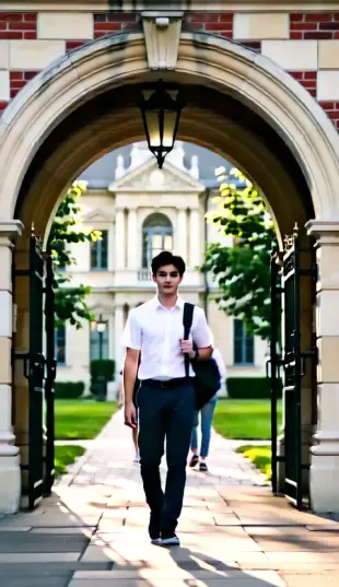 AI Video: 🎥 Scene 1 (0:00 – 0:10) – College Entry
🎵 (Soft Music Start)
Visual: Boy...