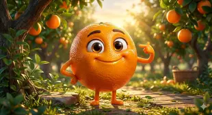 AI Video: मैं संत्रा हूँ, बाहर से सख्त लेकिन अंदर से रस से भरा। मेरी हर फांक में ताज़गी...