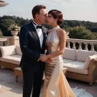 AI Video: couple kissing