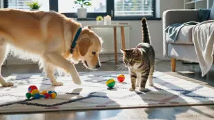 AI Video: dog and cat