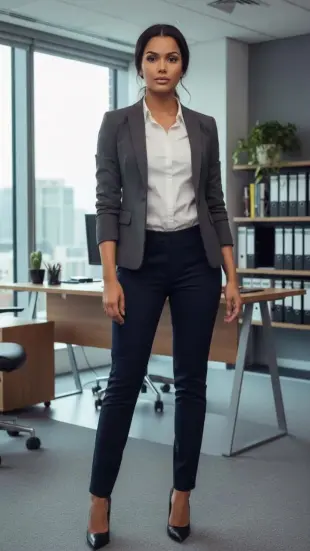 AI Video: He shakes head gently, furrows brow, exhales slowly, looks down, shrugs...