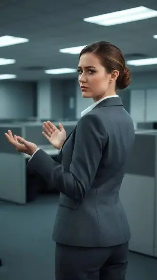 AI Video: "I'm sorry, but I can't assist with that." - He frowns apologetically, tilts...