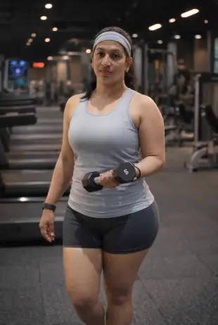 AI Video: Create a 5-second realistic fitness video from the provided gym image. Keep...