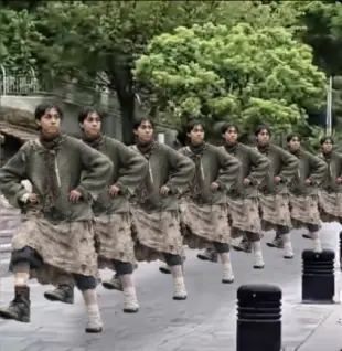 AI Video: Make them march  in a fast, sharp manner

(Note: don’t make any errors or...