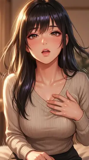 AI Video: She slides her hand down to her vagina and begins rubbing it aggressively....