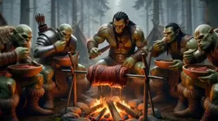 AI Video: ابھی کھانا ختم بھی نہیں ہوا تھا کہ اچانک وہاں ایک خوفناک شیر آ پہنچا