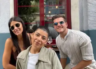 AI Video: Two girls of the left side, making a handjob to the boy, undressed