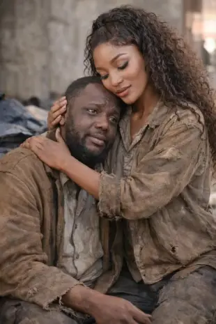 AI Video: A heartfelt scene of a woman singing a beautiful love song to someone she...