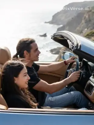 AI Video: They are happy and she kiss him