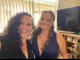 AI Video: Both women taking off their dresses showing tits