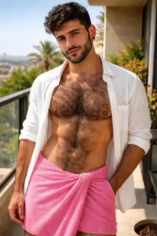 AI Video: this man talks in Greek saying that he needs a very short haircut.