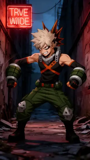 AI Video: He stops abruptly, chest heaving. Hands clench into tight fists. He pivots...