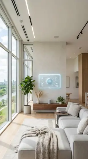 AI Video: Futuristic smart home animation