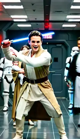 AI Video: Title: Betrayal of the "Chosen One" (Reverse)
0:00-0:02: Anakin Skywalker is...