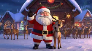 AI Video: make a video like santa saying the dialougue