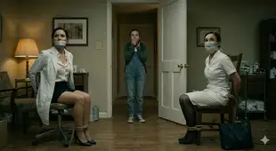 AI Video: Scena capătă o turnură de un umor negru și o cruzime psihologică rafinată, pe...