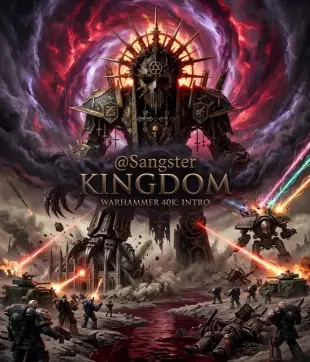 AI Video: *(Camera:cinematic slow pan from infantry POV, scaling upward until the Titan...