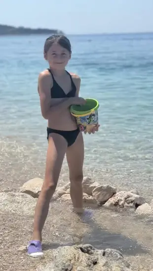 AI Video: seimming with sharks funny