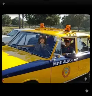 AI Video: Car is driving. Men  is smoking and woman is singing Happy Birthday song....