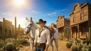 AI Video: Create fluid motion, high fidelity, make character interact with horse...