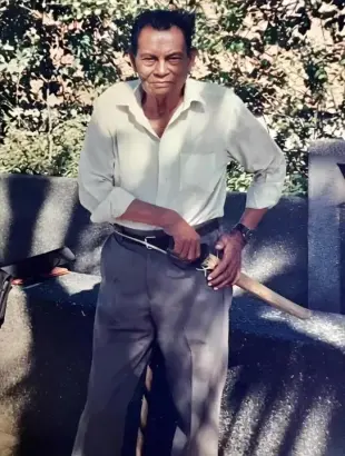 AI Video: Unsheathe the sword. Person looks serious and confident. Keep all the facial...