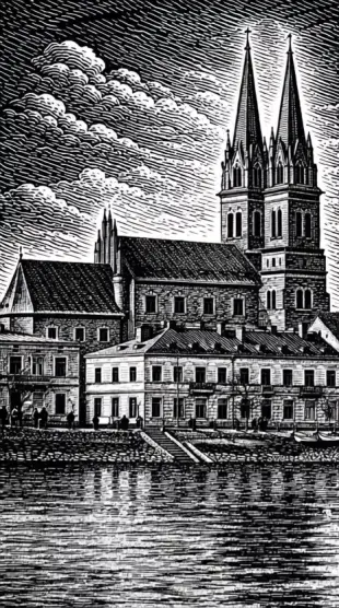 AI Video: Woda faluje, chmury płyną po niebie