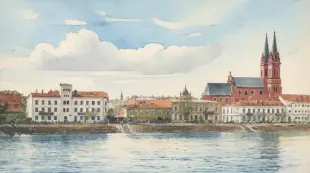 AI Video: Woda faluje, chmury płyną po niebie