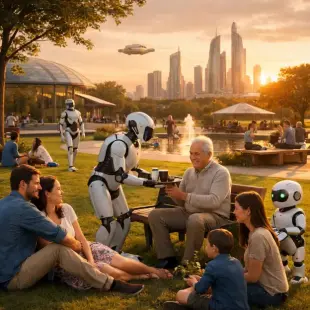 AI Video: Create a 60-second cinematic vertical video (9:16).

Theme: Future World...