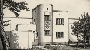 AI Video: The leaves on the trees are gently moving, the clouds are floating across the...