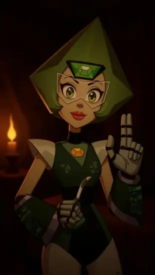 AI Video: bedroom eyes, slow head tilt, seductive gaze, slow blink, blowing a kiss,...