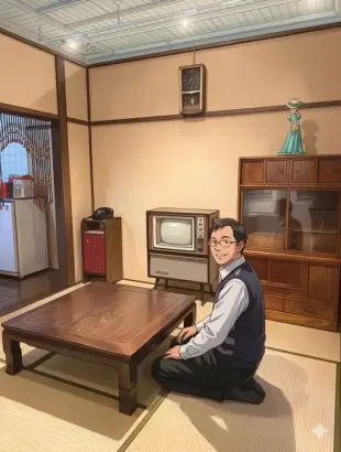 AI Video: A person begins in a seated position in a calm and traditional setting. They...