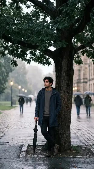 AI Video: It was raining softly…
Zain stood under a tree, waiting.