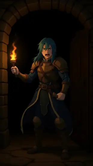 AI Video: He grins confidently, tilts his head, and gestures forward with a beckoning...