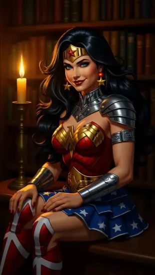 AI Video: She tilts her head softly, eyes shimmering with warmth. A gentle, knowing...
